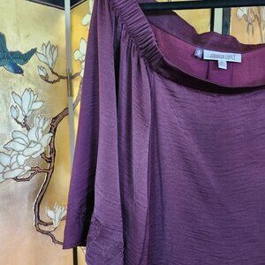 Jennifer Lopez satin off the shoulder blouse Size XL